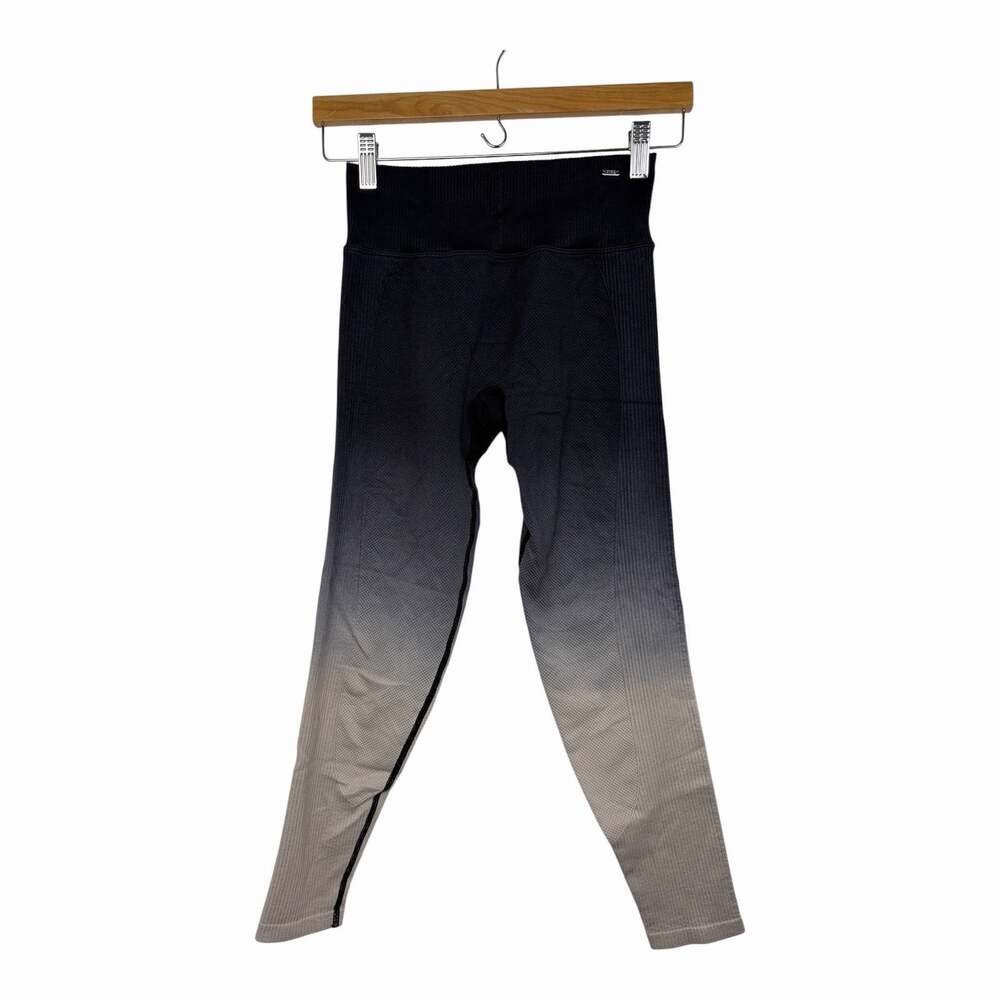 Victoria's Secret PINK Active Leggings S Black Gray Ombre High Rise Seamless
